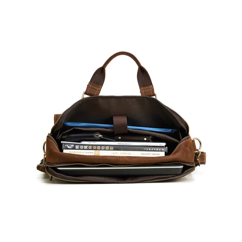 Classic Brown Leather Messenger Bag