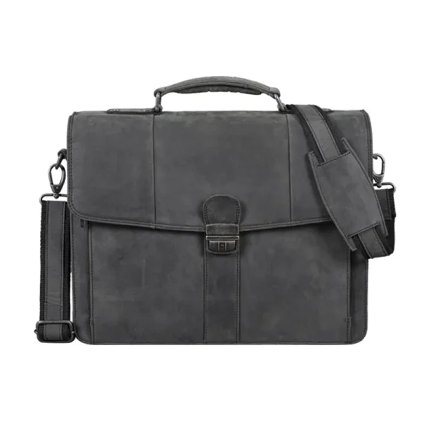 Avaro Grey Business Leather Briefcases Style Bag