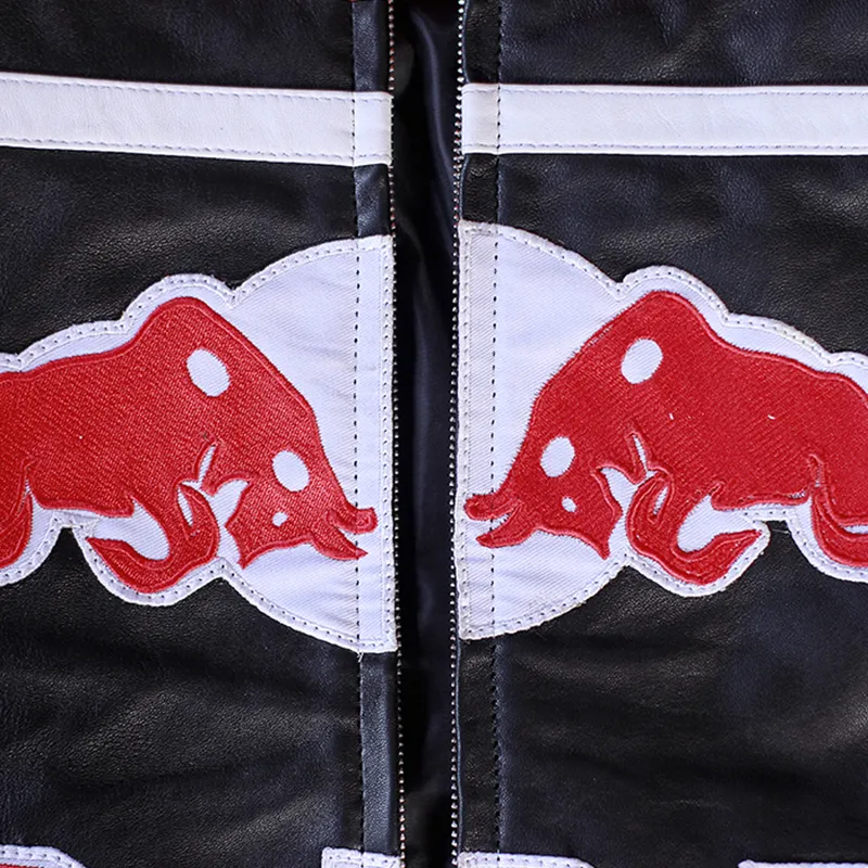 Red Bull 90s Leather Motorbike Jacket
