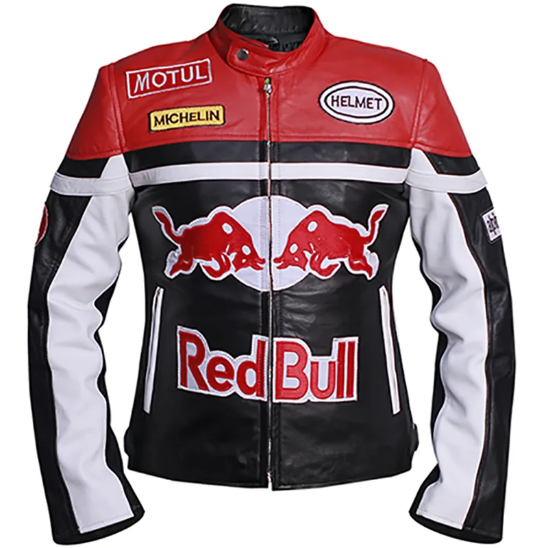 Red Bull Racing Motorcycle Leather Jacket Red Bull Racing Motorcycle Leather Jacket