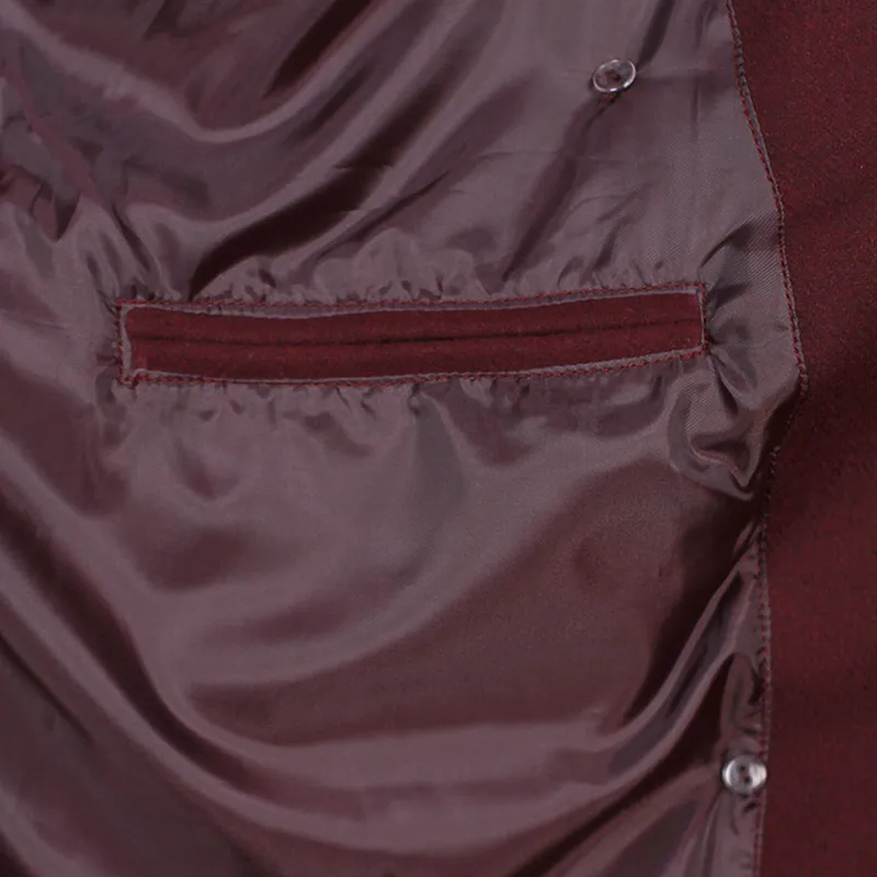 Slim Fit Double Breasted Mid Long Wool Coat