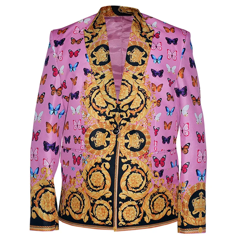 Versace Butterflies Printed Cropped Satin coat Versace Butterflies Printed Cropped Satin coat