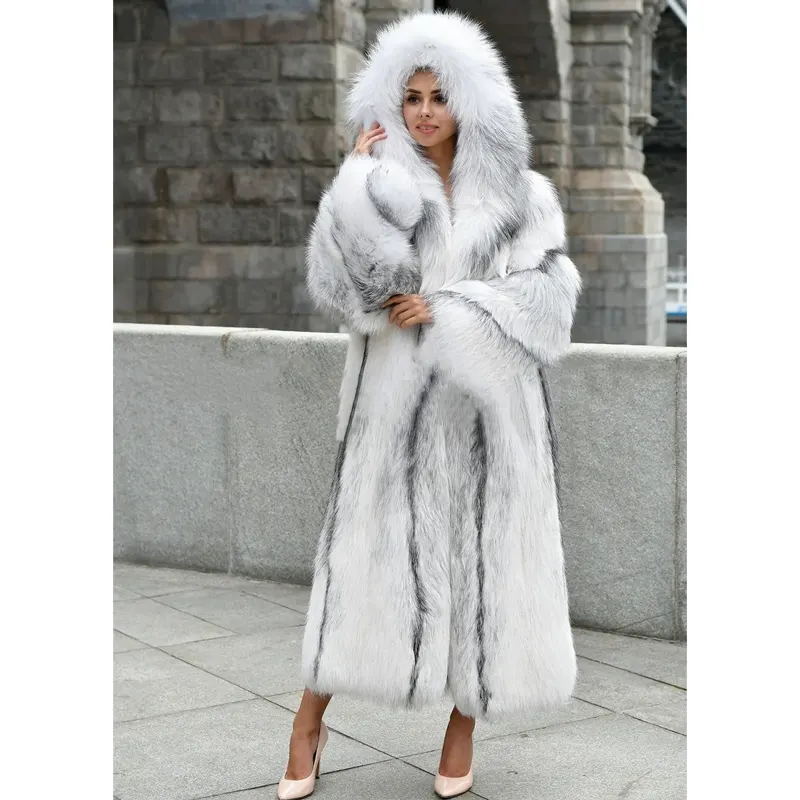 luxury white fur coat