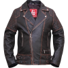 Men's Vintage Classic Biker Style Leather Jacket
